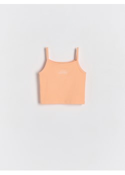 Reserved - Top z haftem - pomarańczowy ze sklepu Reserved w kategorii Bluzki dziewczęce - zdjęcie 173855973