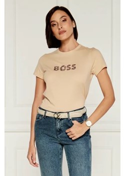 BOSS ORANGE T-shirt | Regular Fit ze sklepu Gomez Fashion Store w kategorii Bluzki damskie - zdjęcie 173856323