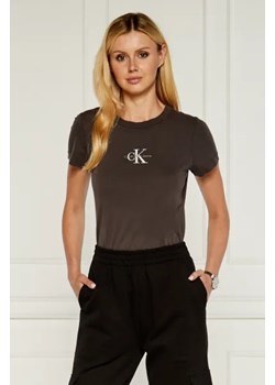 CALVIN KLEIN JEANS T-shirt | Slim Fit ze sklepu Gomez Fashion Store w kategorii Bluzki damskie - zdjęcie 173856372