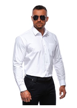 Koszula męska z długim rękawem 675K - biała ze sklepu Edoti w kategorii Koszule męskie - zdjęcie 173856490