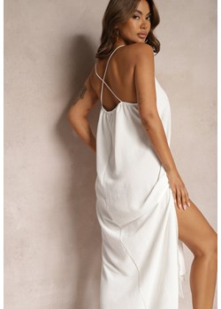 Biała Sukienka na Ramiączkach o Taliowanym Kroju Rivatta ze sklepu Renee odzież w kategorii Komplety i garnitury damskie - zdjęcie 173856821