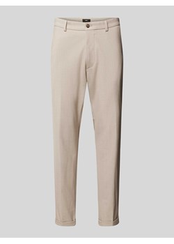 Spodnie materiałowe o kroju tapered fit ze szlufkami na pasek model ‘CIBODO’ ze sklepu Peek&Cloppenburg  w kategorii Spodnie męskie - zdjęcie 173857134