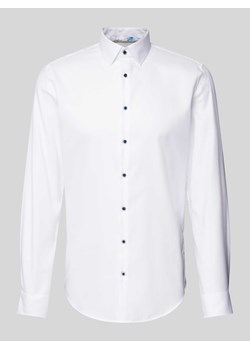 Koszula biznesowa o kroju slim fit z tkaniny two-ply z kołnierzykiem typu kent ze sklepu Peek&Cloppenburg  w kategorii Koszule męskie - zdjęcie 173857333
