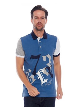 Galvanni Koszulka polo w kolorze niebieskim ze wzorem ze sklepu Limango Polska w kategorii T-shirty męskie - zdjęcie 173857513