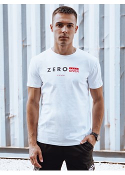 T-shirt męski z nadrukiem biały Dstreet RX5607 ze sklepu DSTREET.PL w kategorii T-shirty męskie - zdjęcie 173859010