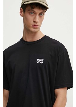Vans t-shirt bawełniany męski kolor czarny z nadrukiem VN0A7TLGBLK1 ze sklepu ANSWEAR.com w kategorii T-shirty męskie - zdjęcie 173860201