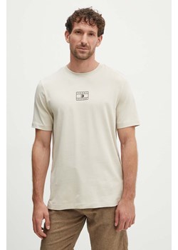 Tommy Hilfiger t-shirt męski kolor beżowy z nadrukiem MW0MW34205 ze sklepu ANSWEAR.com w kategorii T-shirty męskie - zdjęcie 173860283