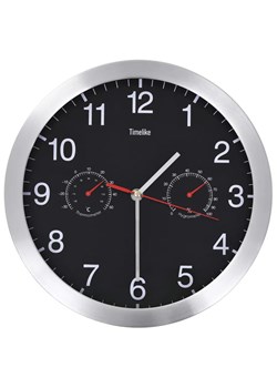 Czarny okrągły zegar ścienny 30 cm - Flux 4X ze sklepu Edinos.pl w kategorii Zegary - zdjęcie 173862860