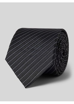Krawat jedwabny o kroju slim fit z fakturowanym wzorem ze sklepu Peek&Cloppenburg  w kategorii Krawaty - zdjęcie 173863182