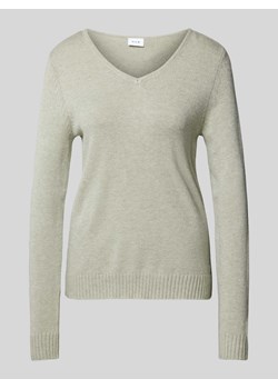 Sweter z dzianiny z dekoltem w serek model ‘Viril’ ze sklepu Peek&Cloppenburg  w kategorii Swetry damskie - zdjęcie 173863241