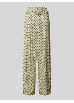 Spodnie materiałowe o kroju baggy fit z paskiem model ‘FOULARD’ ze sklepu Peek&Cloppenburg  w kategorii Spodnie damskie - zdjęcie 173863264