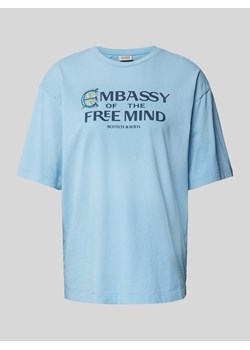 T-shirt z nadrukiem z napisem i logo ze sklepu Peek&Cloppenburg  w kategorii Bluzki damskie - zdjęcie 173863433