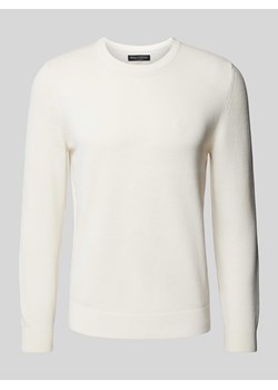 Sweter z dzianiny z wyhaftowanym logo ze sklepu Peek&Cloppenburg  w kategorii Swetry męskie - zdjęcie 173864191