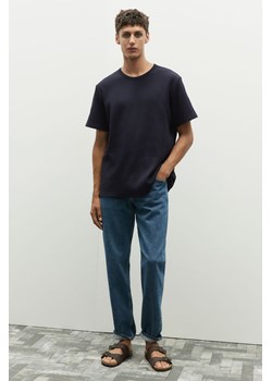 H & M - Waflowy T-shirt Regular Fit - Niebieski ze sklepu H&M w kategorii T-shirty męskie - zdjęcie 173864531