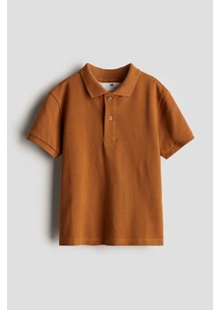 H & M - Top polo z bawełnianej piki - Beżowy ze sklepu H&M w kategorii T-shirty chłopięce - zdjęcie 173864542