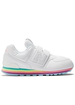 Buty New Balance PV574KIJ - białe ze sklepu streetstyle24.pl w kategorii Buty sportowe dziecięce - zdjęcie 173865802