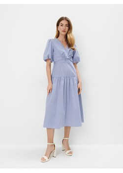 Mohito - Bawełniana sukienka midi - błękitny ze sklepu Mohito w kategorii Sukienki - zdjęcie 173869013