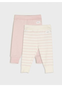 Sinsay - Spodnie niemowlęce 2 pack - kremowy ze sklepu Sinsay w kategorii Odzież dla niemowląt - zdjęcie 173869703