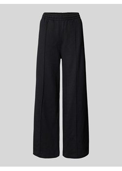 Spodnie dresowe z szeroką nogawką i elastycznym pasem ze sklepu Peek&Cloppenburg  w kategorii Spodnie damskie - zdjęcie 173872430