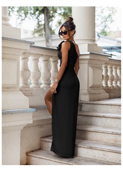 Dopasowana maxi sukienka na jedno ramię PEARLY - czarna ze sklepu magmac.pl w kategorii Sukienki - zdjęcie 173872933