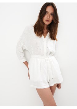 Mohito - Bawełniana koszula z haftem - biały ze sklepu Mohito w kategorii Koszule damskie - zdjęcie 173873282
