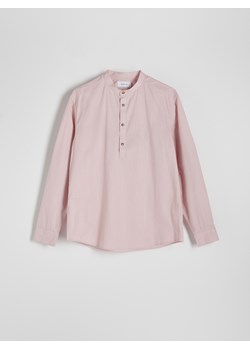 Reserved - Koszula regular ze stójką - pastelowy róż ze sklepu Reserved w kategorii Koszule męskie - zdjęcie 173873461