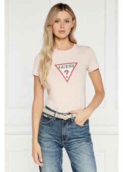 Guess Jeans T-shirt ICONIC | Slim Fit ze sklepu Gomez Fashion Store w kategorii Bluzki damskie - zdjęcie 173874661