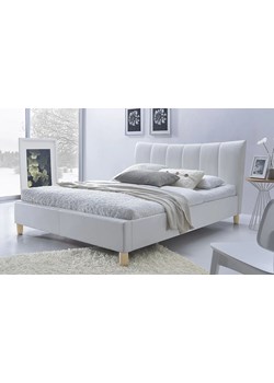Łóżko tapicerowane Sandis - białe ze sklepu Edinos.pl w kategorii Łóżka i materace - zdjęcie 173875901
