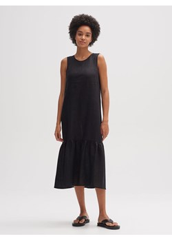 OPUS Lniana sukienka w kolorze czarnym ze sklepu Limango Polska w kategorii Sukienki - zdjęcie 173876471