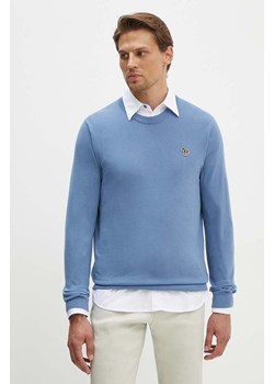 PS Paul Smith sweter bawełniany kolor niebieski lekki M2R.200YZ.L21858 ze sklepu ANSWEAR.com w kategorii Swetry męskie - zdjęcie 173877521