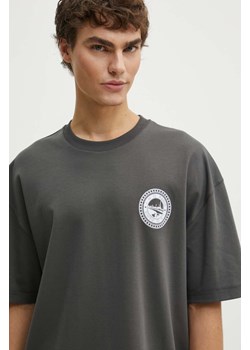 IRO t-shirt bawełniany męski kolor szary z nadrukiem MP19AUBIN ze sklepu ANSWEAR.com w kategorii T-shirty męskie - zdjęcie 173877681