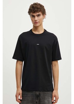 A.P.C. t-shirt bawełniany t-shirt boxy micro logo GOTS męski kolor czarny gładki COHBW.H26386 ze sklepu ANSWEAR.com w kategorii T-shirty męskie - zdjęcie 173877701