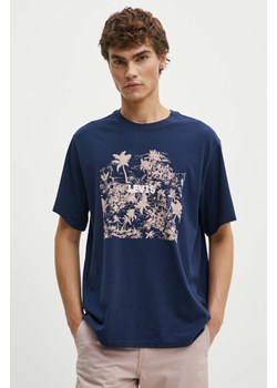 Levi&apos;s t-shirt bawełniany męski kolor granatowy z nadrukiem ze sklepu ANSWEAR.com w kategorii T-shirty męskie - zdjęcie 173877752