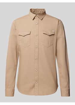 Koszula casualowa o kroju slim fit z imitacji denimu model ‘ESHERIDAN’ ze sklepu Peek&Cloppenburg  w kategorii Koszule męskie - zdjęcie 173878200