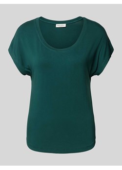 T-shirt z prążkowanym okrągłym dekoltem ze sklepu Peek&Cloppenburg  w kategorii Bluzki damskie - zdjęcie 173878223