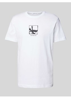 T-shirt z nadrukiem z logo model ‘GRID BOX’ ze sklepu Peek&Cloppenburg  w kategorii T-shirty męskie - zdjęcie 173878511