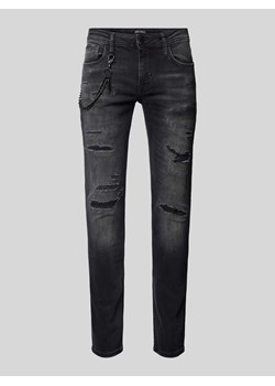 Jeansy o kroju tapered fit z efektem znoszenia ze sklepu Peek&Cloppenburg  w kategorii Jeansy męskie - zdjęcie 173878650