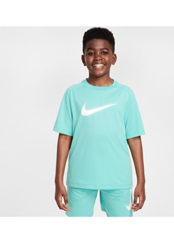 Koszulka treningowa z nadrukiem dla dużych dzieci (chłopców) Nike Dri-FIT Multi - Zieleń ze sklepu Nike poland w kategorii T-shirty chłopięce - zdjęcie 173878820