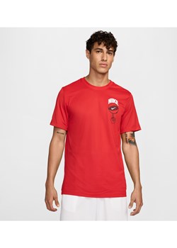 Męski T-shirt do koszykówki Dri-FIT Nike - Czerwony ze sklepu Nike poland w kategorii T-shirty męskie - zdjęcie 173878840