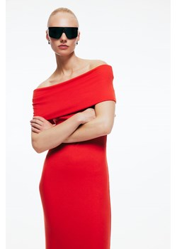 H & M - Sukienka z odkrytymi ramionami - Czerwony ze sklepu H&M w kategorii Sukienki - zdjęcie 173879050