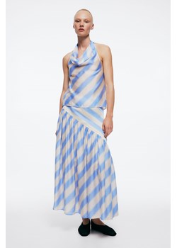 H & M - Drapowana spódnica z domieszką lyocellu - Niebieski ze sklepu H&M w kategorii Spódnice - zdjęcie 173879103