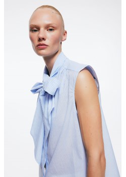 H & M - Bluzka z wiązaniem - Niebieski ze sklepu H&M w kategorii Bluzki damskie - zdjęcie 173879112