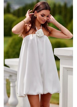 Satynowa sukienka typu bombka ecru Siena, Kolor ecru, Rozmiar L/XL, Roco Fashion ze sklepu Primodo w kategorii Sukienki - zdjęcie 173880802