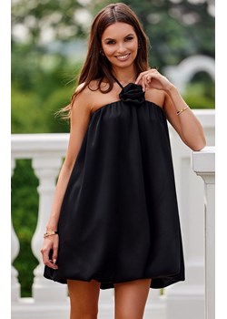Satynowa sukienka typu bombka czarna Siena, Kolor czarny, Rozmiar L/XL, Roco Fashion ze sklepu Primodo w kategorii Sukienki - zdjęcie 173880811