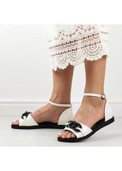 Białe płaskie sandały damskie Vinceza 17320 ze sklepu suzana.pl w kategorii Sandały damskie - zdjęcie 173881693