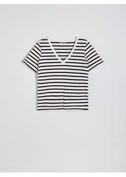 Reserved - T-shirt z dekoltem V - wielobarwny ze sklepu Reserved w kategorii Bluzki damskie - zdjęcie 173883200