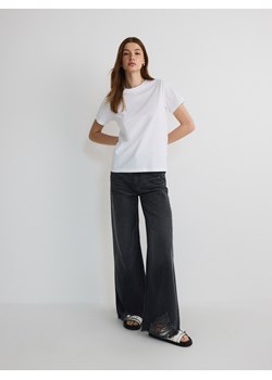 Reserved - Bawełniany t-shirt - biały ze sklepu Reserved w kategorii Bluzki damskie - zdjęcie 173883202