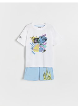 Reserved - Piżama Hot Wheels - biały ze sklepu Reserved w kategorii Piżamy dziecięce - zdjęcie 173883252