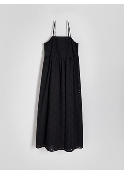 Reserved - Sukienka maxi z haftem - czarny ze sklepu Reserved w kategorii Sukienki - zdjęcie 173883391