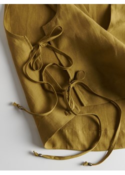 Reserved - Bluzka z lnem - oliwkowy ze sklepu Reserved w kategorii Bluzki damskie - zdjęcie 173884950